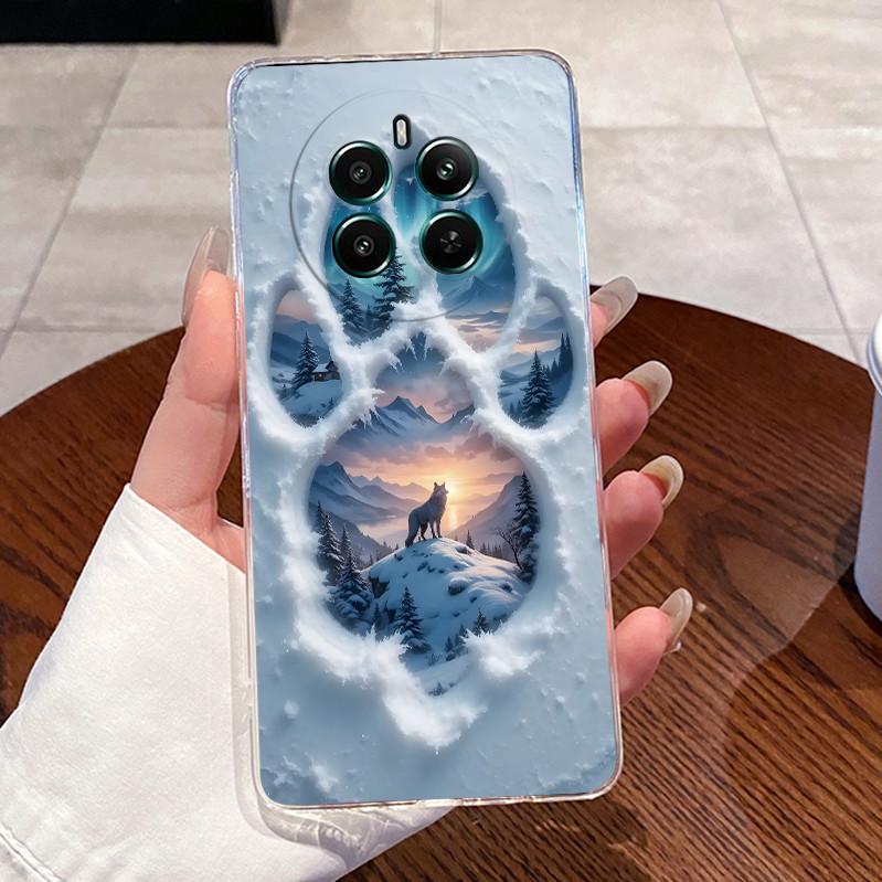For Realme 12 4G Case RMX3871 Luxury Cute Love Rabbit Cartoon Funny Clear TPU Soft Silicone Back Cover For Realme12 4G Cases