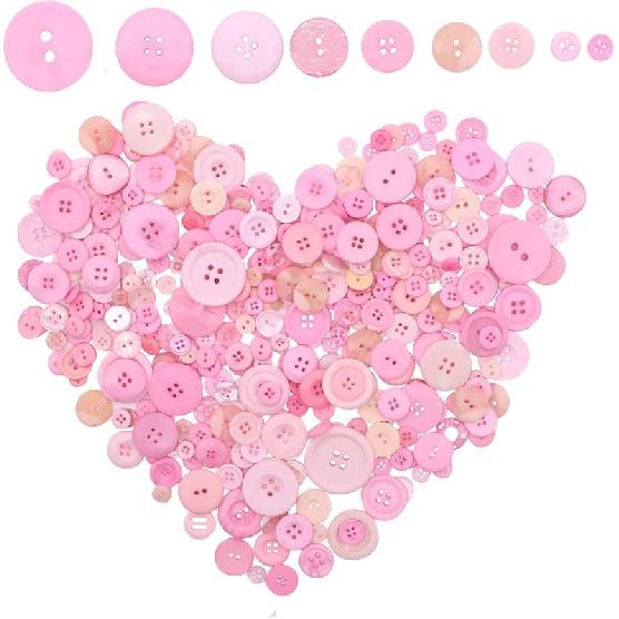 Wepetyo 660 Pcs Resin Buttons Assorted Sizes 2 and 4 Holes Round Craft Buttons for Adult Sewing,Kids Manual Button Painting,DIY Crafts(Rainbow)