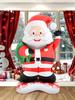1pc Standing Santa Claus Foil Balloon For Christmas Theme Party, New Year Family Celebration Holiday Ornament