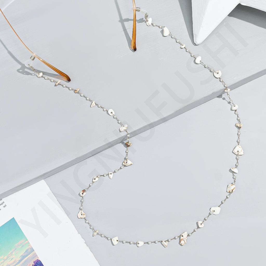 European and American fashion simple stone chain glasses chain, women's anti-lost neck lanyard glasses chain