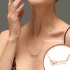 English Letter Twelve Zodiac Sign Constellations Theme Friendship Necklace Ins Pendant for Lover Friend Festival Gifts Rose Gold