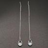 Women's Jewelry Accessories Water Drop Pendant Long Ear Line Earrings