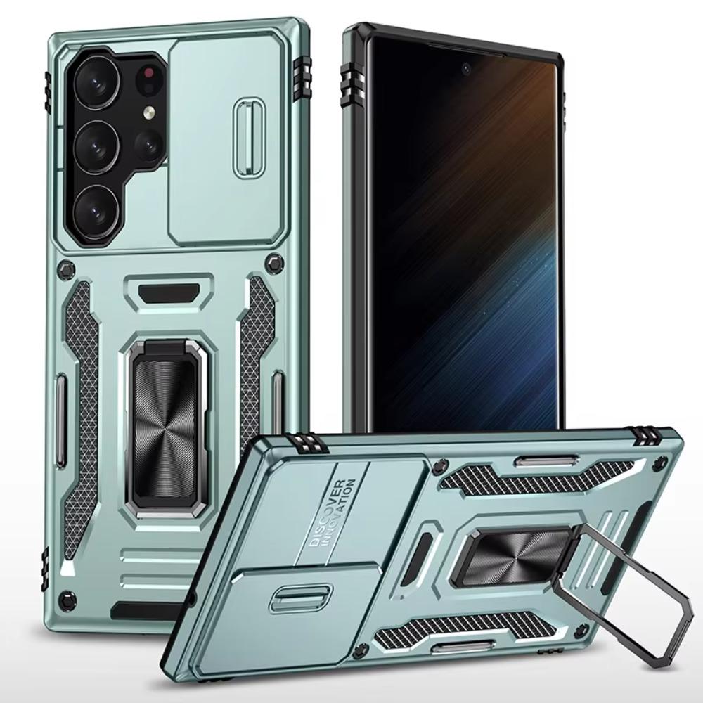 For Samsung S26 Ultra S25 Edge S24 S23 FE S22 S21 Plus Heavy Duty Protection Case Hard 2 in 1 Slide Camera Kickstand Phone Cover