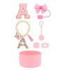 7pcs Cup Accessories Set for Stanley 30oz 40oz Tumbler Straw Cover Cap Boot Spill Proof Stopper Letter Keychain Charm Sticker