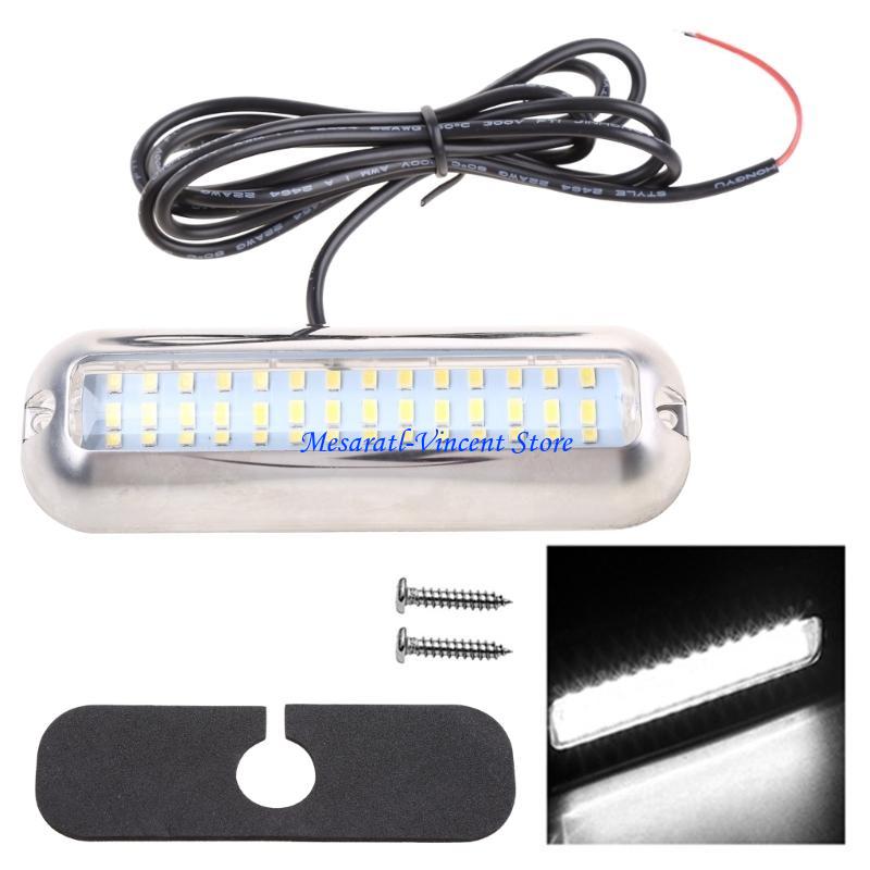 A70F 42 LED Underwater Boat Marine Transom Light 316 Stainless Steel Pontoon IP68