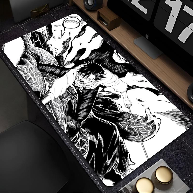 Japan Hot Anime Mouse Pad Black And White Manga Keyboard Pad PC Jujutsu Kaisen Yuta Desk Mat XXL Laptop Gamer Cabinet Mousepad