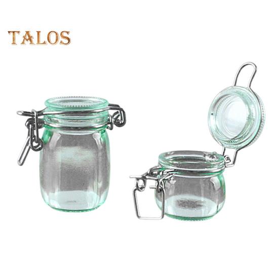 

2 шт. Миниатюрные банки для хранения кукольного домика, прозрачная мини-банка с крышкой, имитация герметичной банки, модель для 1:6 Украшение кухни для кукольного домика светло-зеленый