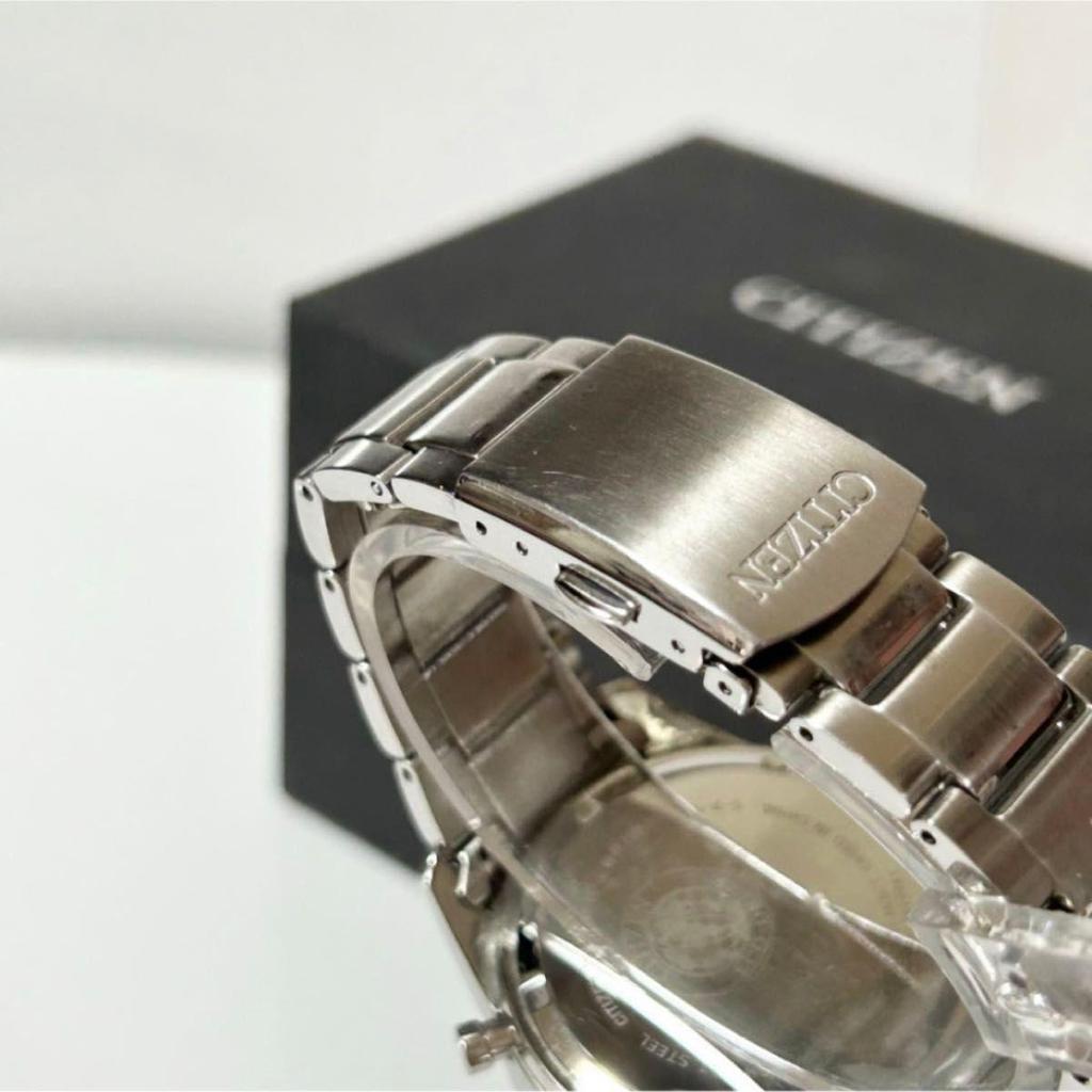 Used CITIZEN Citizen Collection Eco Drive H500-S061091 Solar Silver Black Dial Men's Watch