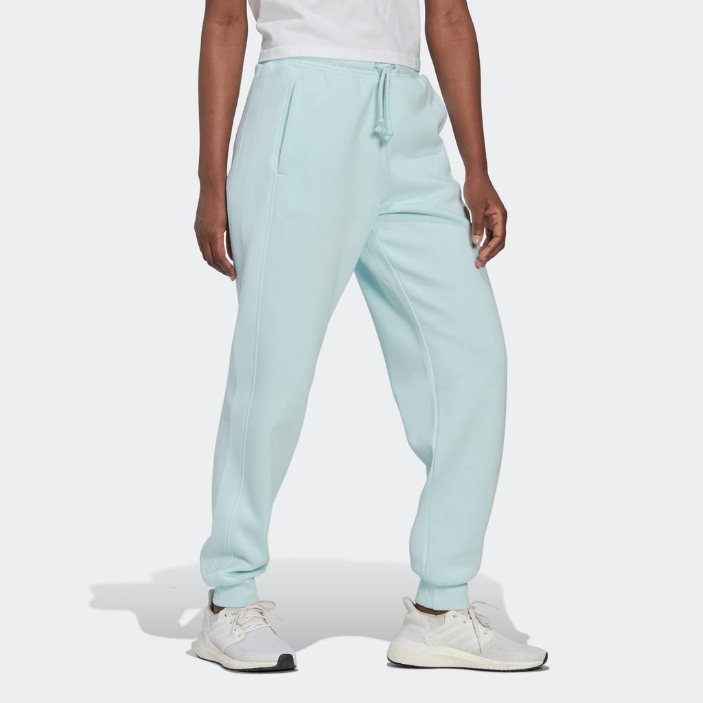 Adidas All Season Pants With Embroidered Logo And Drawstring Cuffs Women Bottoms Light-Blue HN4233