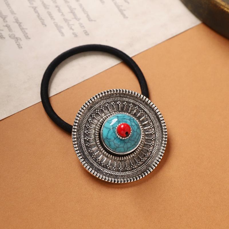 Tibetan Head Flower Hair Rope Women's Tibetan Headgear Xizang Tibetan Clothing Dance Photo Hair Accessories Tibetan Head Rope Top Accessories