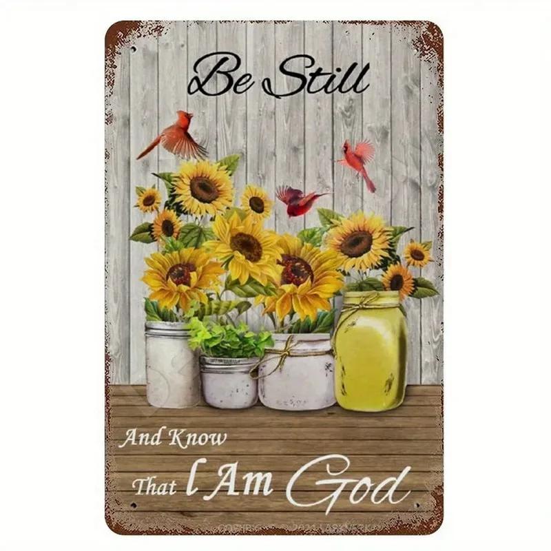 Gardening Vintage Metal Tin Sign  Wall Decor Because Murder Is Wrong Funny Plants Retro Sign for Farmhouse Home Room Decoration