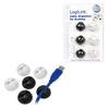 LogiLink cable organizer self-adhesive holder set of 6 black and white