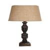 Set of 2 Wooden Table Lamps 50 Cm for Living Room Bedside with Fabric Shade Night Lamp for Bedroom, Study Home Decor E27 Bulb Holder