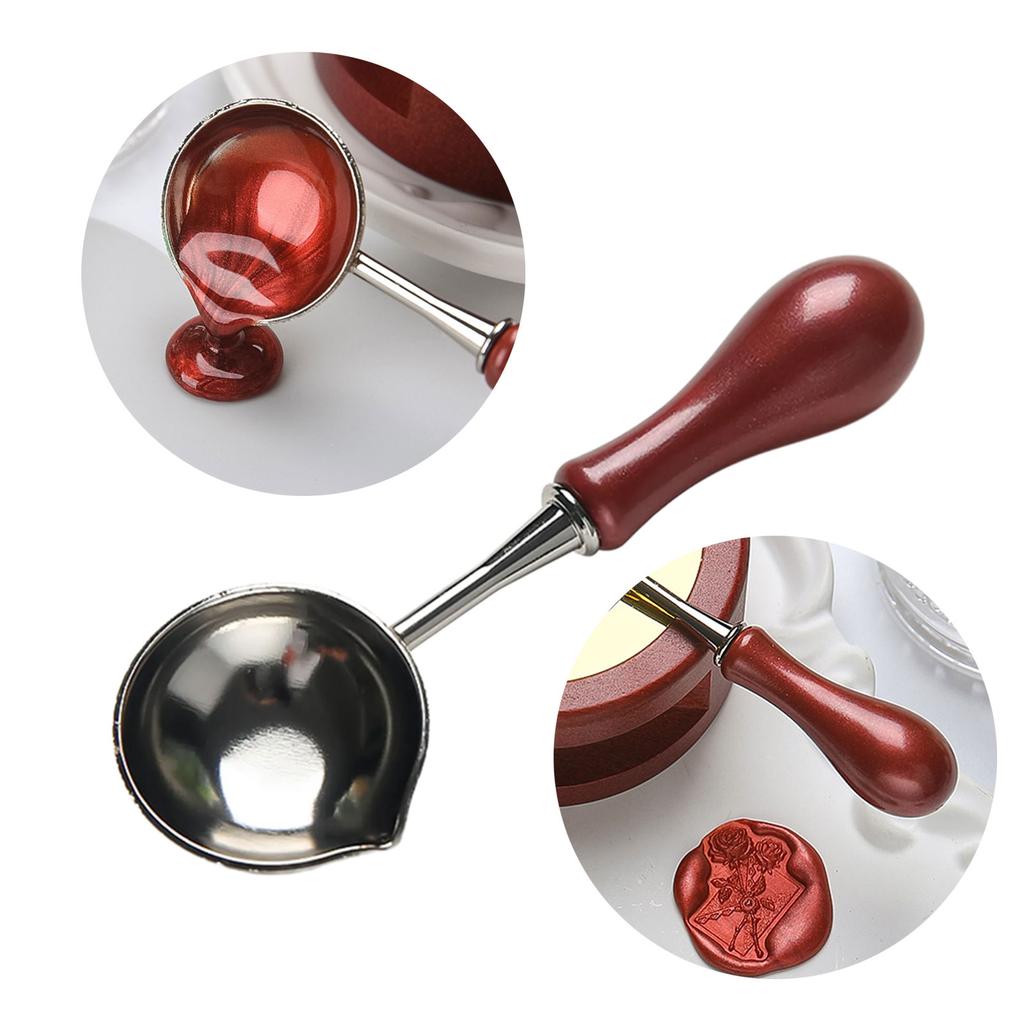 10 Pcs/Set Wax Seal Spoon Wax Sealing Melting Spoon Craft Supplies for Wax Seal Stamp Envelope Invitations Scrapbooking