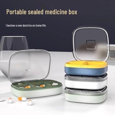 Compact Multi-Compartment Portable Pill Box Dispenser