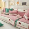 Baumwoll-Überwurf im koreanischen Stil für Sofa, Wohnzimmer, Süß Bunt, Gesteppte Couch, Sitzbezüge, Kissen, 1-, 2-, 3-, 4-Sitzer