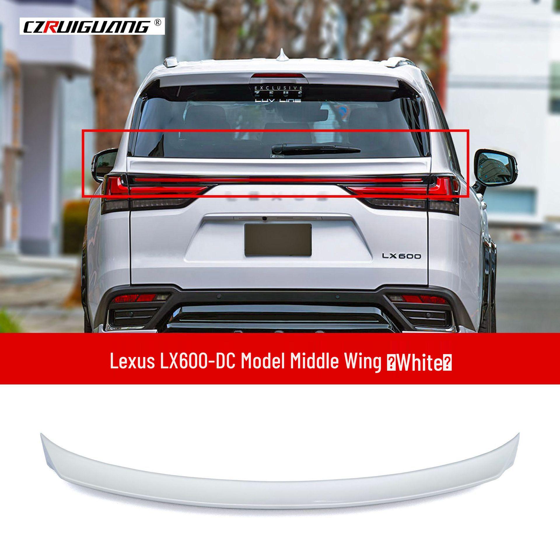 

Lexus LX600 Mid Wing Spoiler Mona Lisa Body Kit: Front & Rear Lip Unpainted