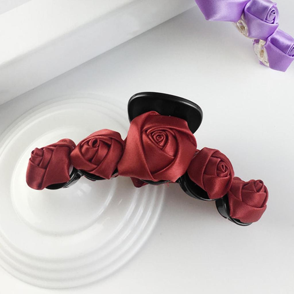 Hair Barrette Attractive All Match Ultralight Hair Clip Women Rose Flower Hair Claw Headwear Gift Women Hairpin for Girl