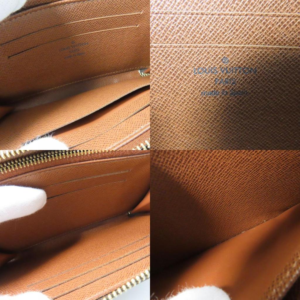 Used LOUIS VUITTON Bifold Wallet Zippy Compact Wallet M61440 Monogram Brown beige