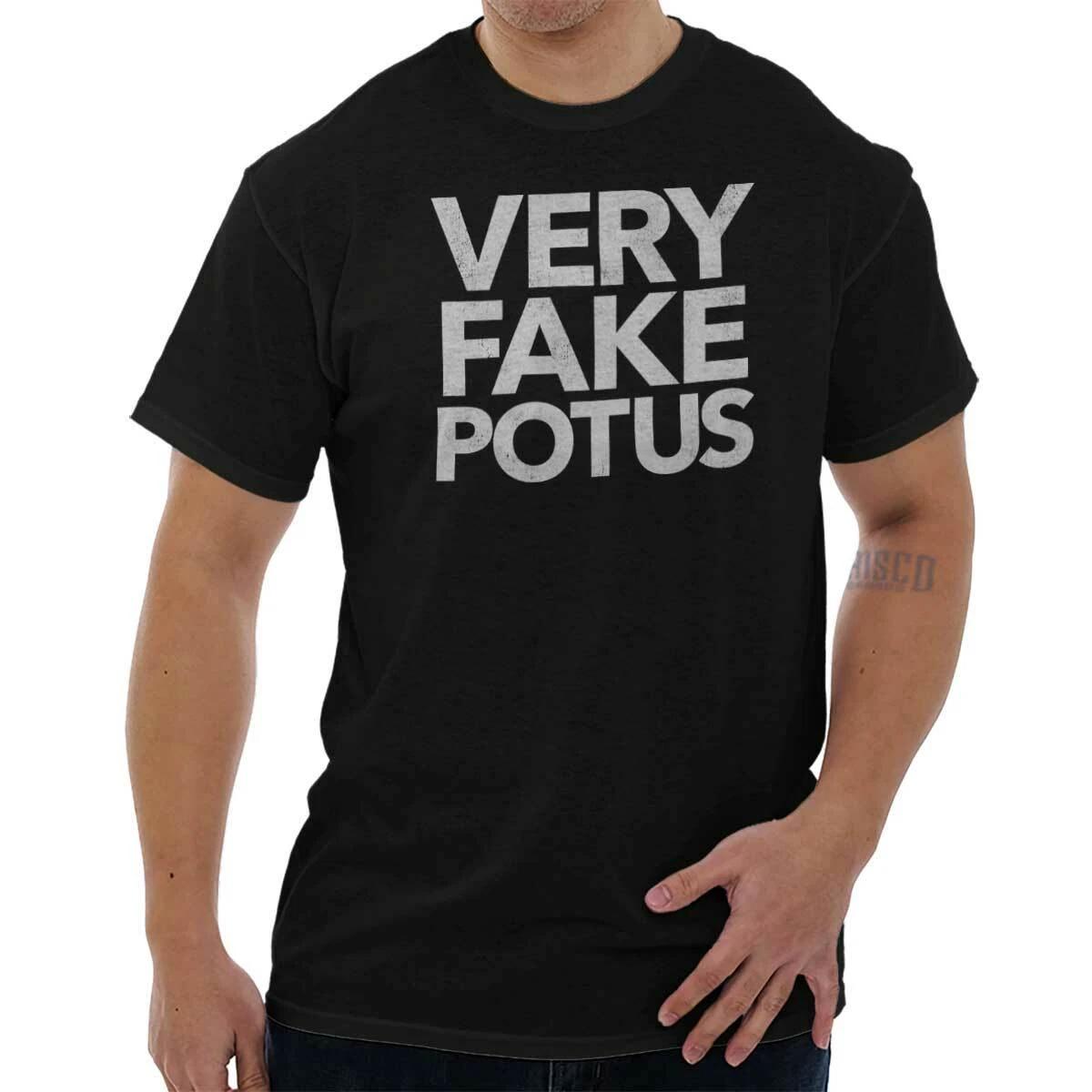 Very Fake Potus Donald Trump President USA Womens or Mens Crewneck T Shirt Tee XL