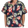 Camicia da uomo a maniche corte Stampa Floreale Botanica Hawaiana Collo a revers Camicia Bottoni da Spiaggia Top Camicie Casual alla Moda