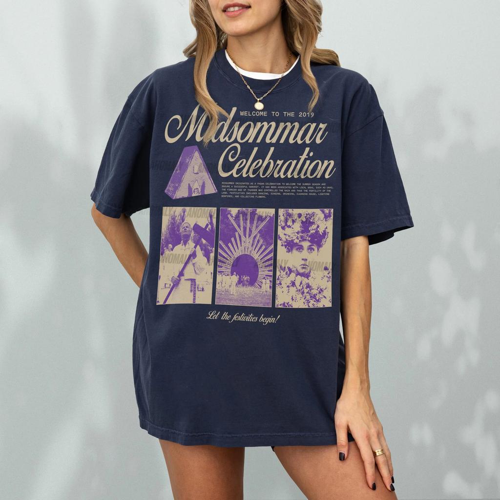 Retro Midsommar Celebration Shirt Vintage Horror Movie Memorabilia Graphic TShirt Midsommar Festival Tee for Unisex and Women