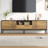 Móvel de TV 170*35*50cm, Console de TV com 2 Armários e 1 Gaveta, Mesa de TV, Suporte de TV, Móvel de Sala de Estar, adequado para TVs até 70 polegadas