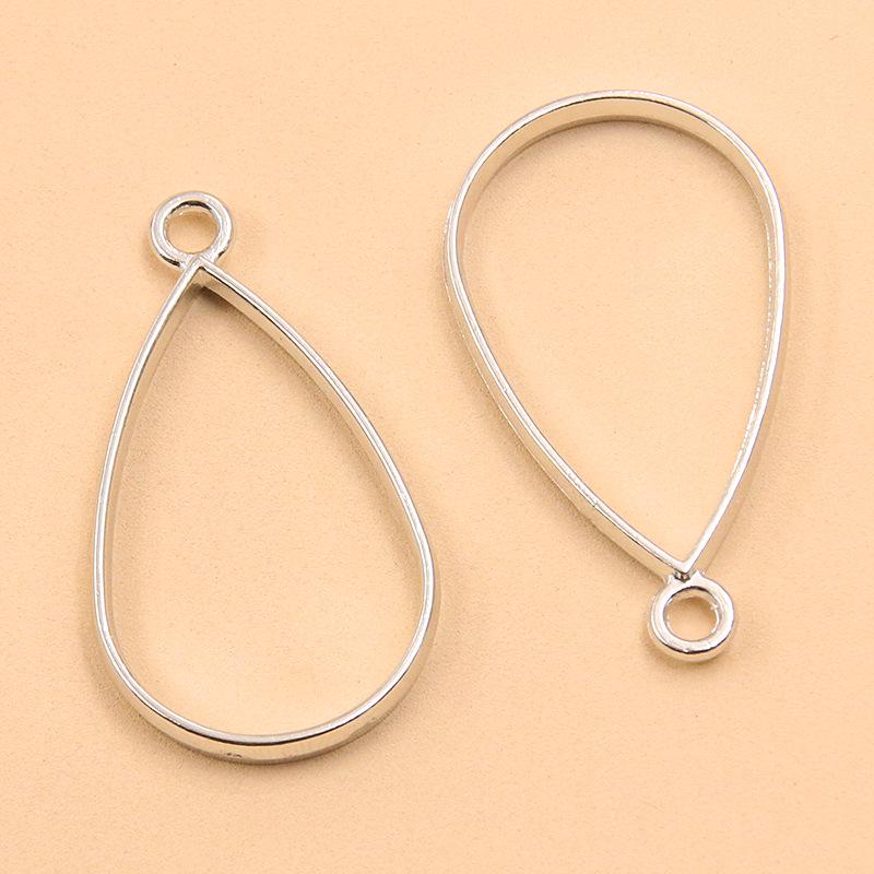 White K Alloy DIY Jewelry: Moon, Round & Heart Hollow Pendants (17 Styles)