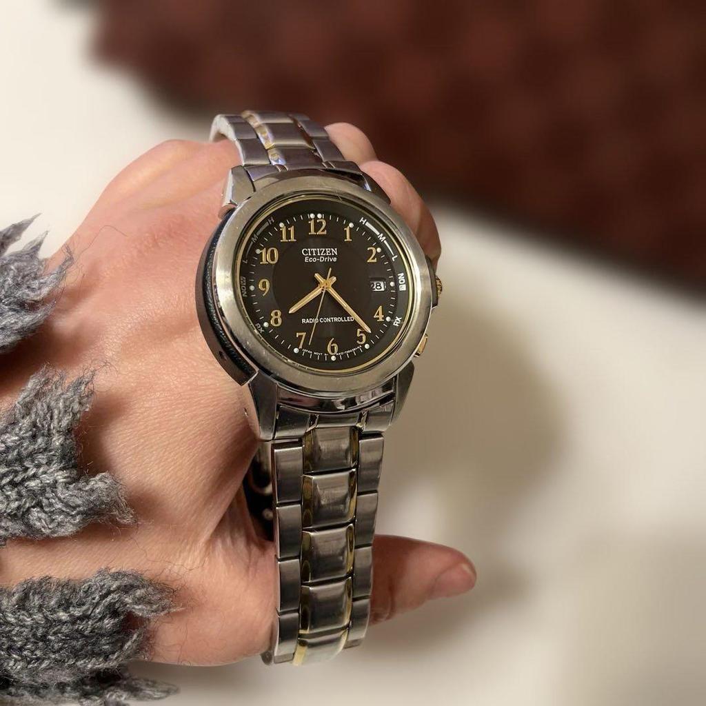 Used [CITIZEN] ECO-Drive Eco-Drive Watch Black Gold Dial