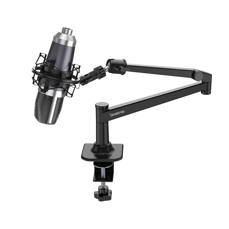 

Smatree Metal Razer Seiren V2 Pro/V2X microphone arm Compatible with microphones such as MPM-4000U microphone and MAM-1000U/2000U/M4U. dynamic