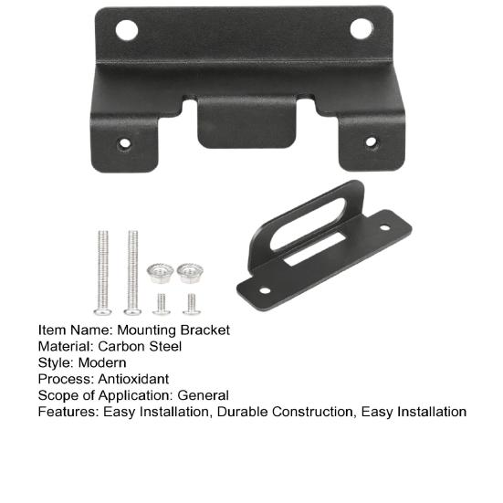 Trailer Mounting Bracket Easy Installation 4-Pin Trailer Connector with Screws Rust-Proof Carbon Steel Mounting Hardware