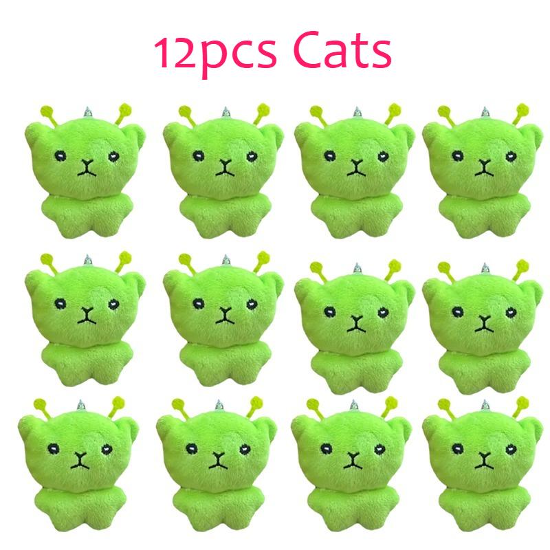 Cute Alien Cat Plush Pendant Super Plush Plushie Dolls Keychain Kawaii Small Plaything Backpack Pendant Lovely Bag Decoration Christmas Gift