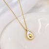 2026 Exquisite Women's Shell Avocado Necklace — Titanium Steel, Colorfast, Light Luxury Collarbone Chain