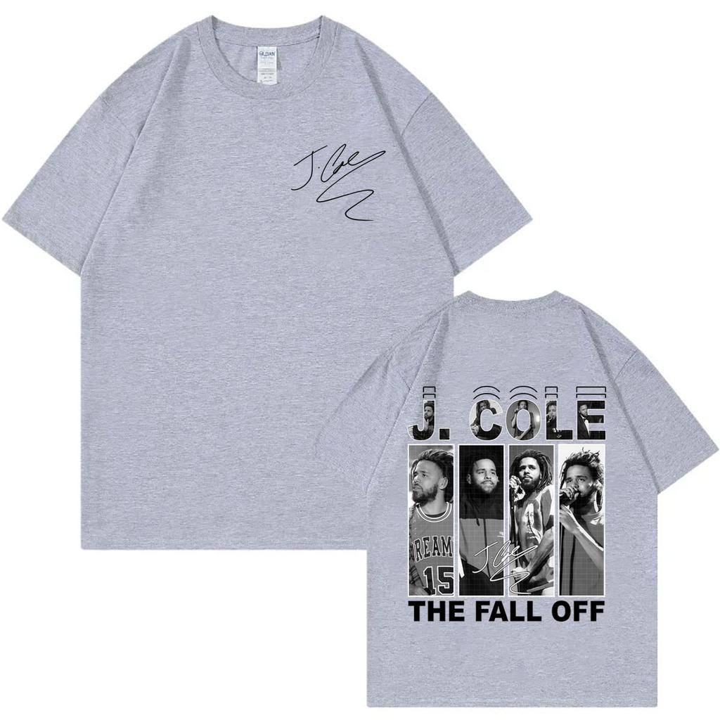 Rapper J Cole The Fall Off Tour 2026 Graphic T Shirts Mens Hip Hop Vintage Short Sleeve Tshirts Casual Fashion Loose Tshirt