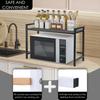 Expandable Microwave Rack Heavy Duty Extendable Microwave Stand Multi-Function Microwave Oven Rack for Home Office