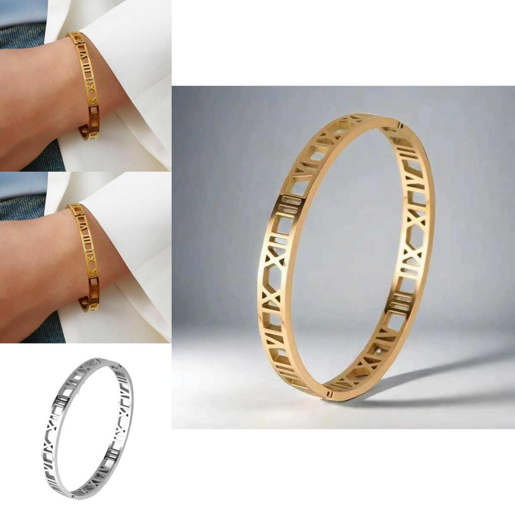 Minimalist Roman Numerals Bracelet For Women And Men Fashion Jewelry