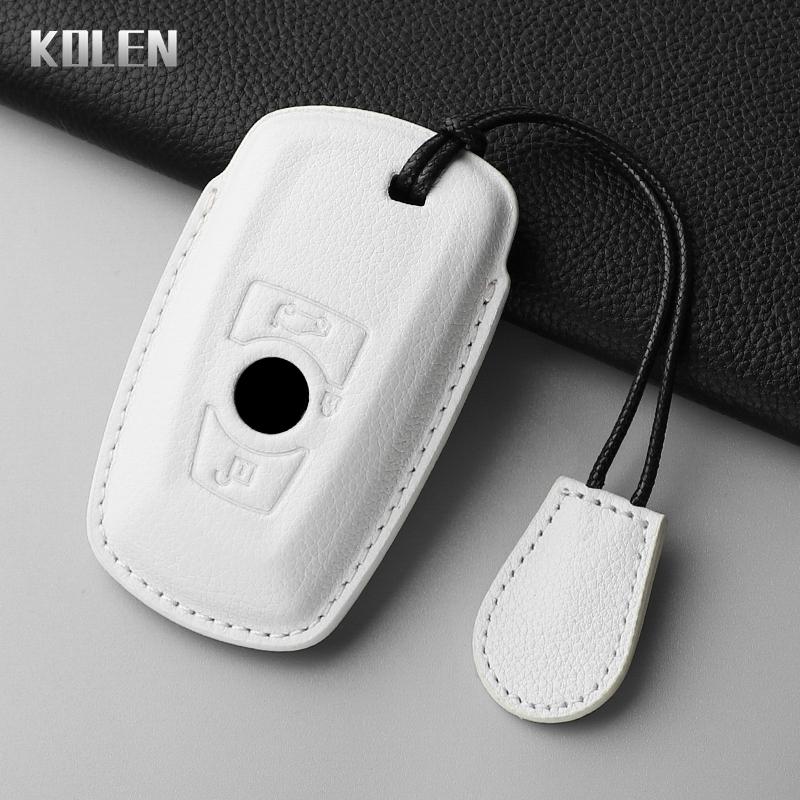 Genuine Leather Car Remote Key Case Cover Shell For Bmw F10 F20 F30 F15 F16 F07 F01 F02 F25 F31 1 3 5 7 Series X1 X3 X4 X5 X6