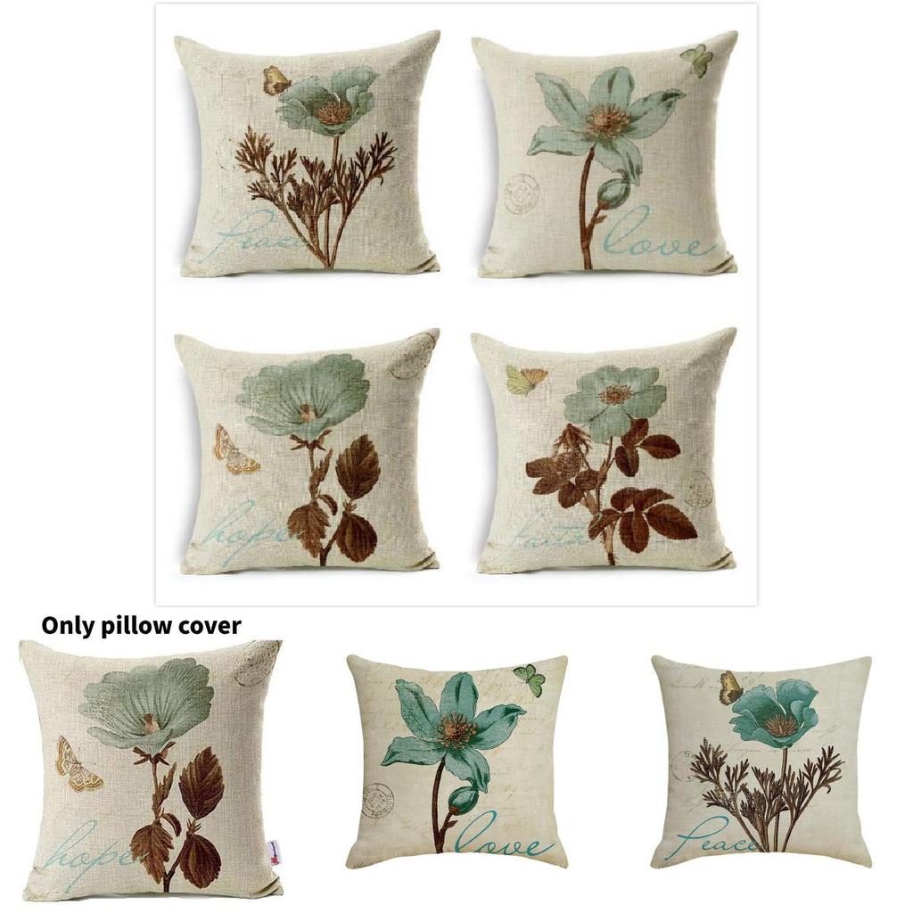 Fronha de Borboleta Floral Para Decoração de Sala de Estar Com Material de Poliéster Para Uso Doméstico