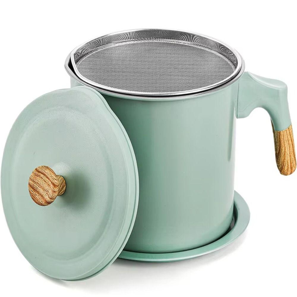 Anti-Leakage Oil Filter Pot Large Capacity Grease Separator  Frying Essential