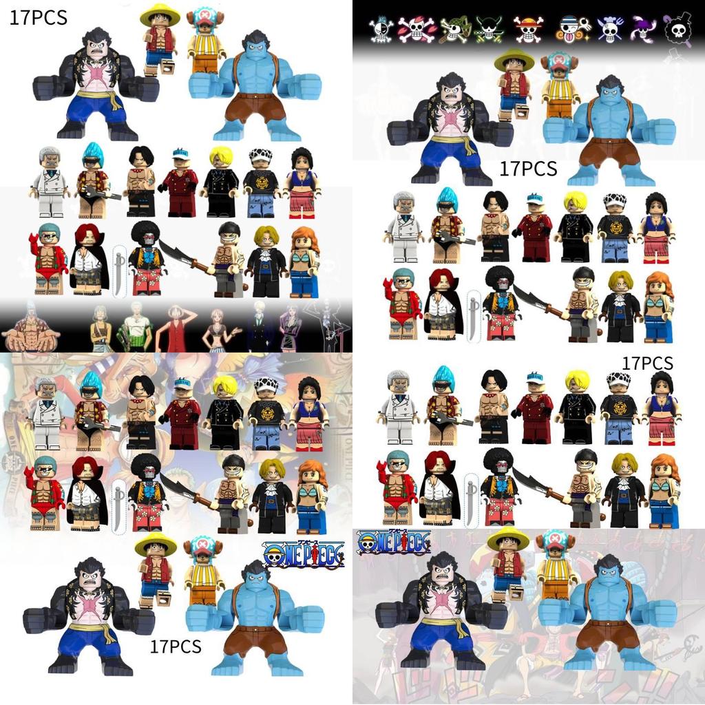 One Piece Pirate King Collectible Toy Set Shanks Whitebeard Ace Sabo Nightmare Luffy And Monkey D. Luffy Building Blocks