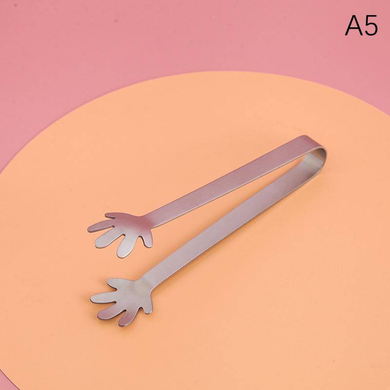 

Мини-зажимы для еды из нержавеющей стали для кубиков сахара, пинцеты для кубиков льда, симпатичные зажимы для выпечки, кондитерских изделий, украшения тортов, конфет, десертов A5