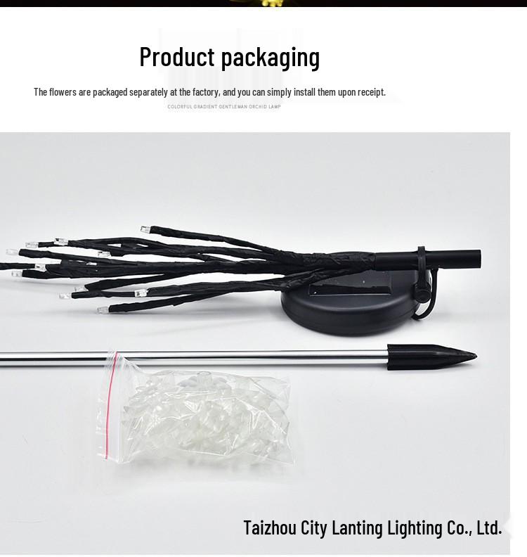 Outdoor Waterproof Solar Cherry Blossom Branch Lights for Garden and Lawn Decoration