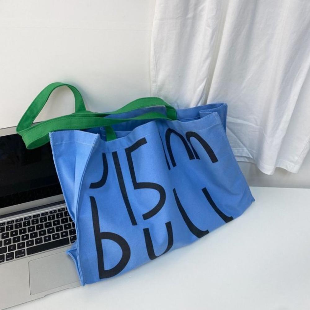 

Мода Стиль Большой Емкости Сумка Холст Досуг Холст Сумка Прочные Сумки Письмо