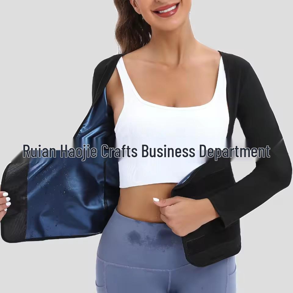 Women's Cross-Border Velcro Body Shaping Yoga Fitness Top - Short Sleeve Sweat-Enhancing Waist Cincher