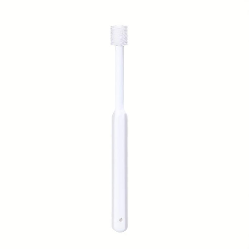 Soft Bristle Pet Dental Toothbrush for Cats and Dogs, Tartar & Bad Breath Removal, Plastic Easy-Clean Oral Care Tool, No Battery