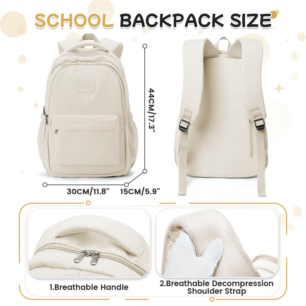 New Fashionable High Capacity College Backpack, Trendy Laptop School Bag, Cute Girl Travel Book Bag High School Casual Backpack