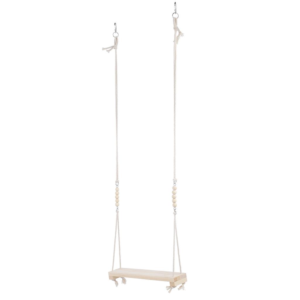 Pet Chicken Large Parrot Pinevood Swing Stand Bar Safety Toy Chewing Biting Playing