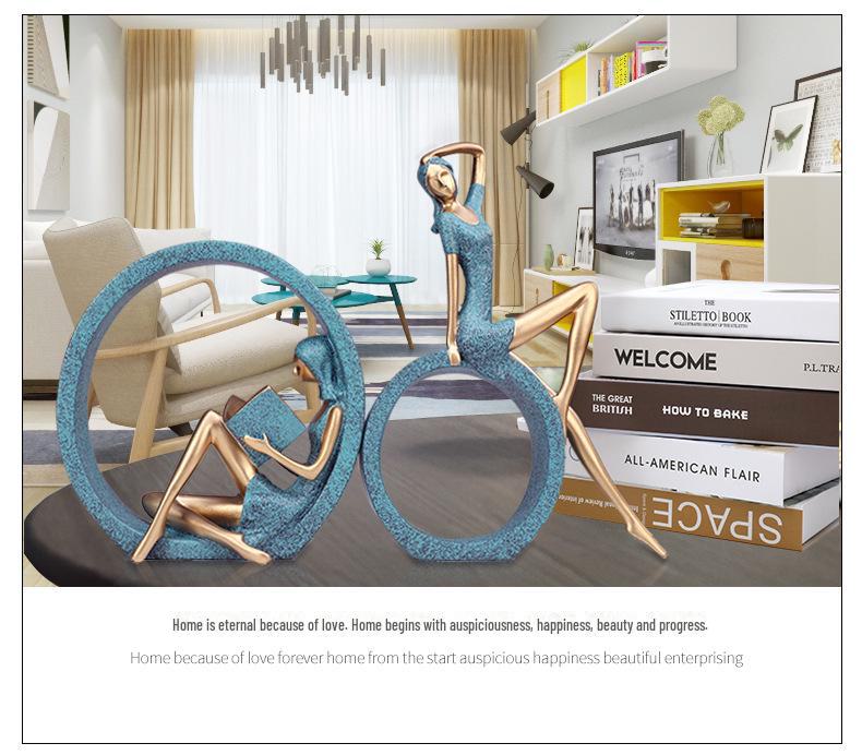 Nordic Modern Wine Cabinet Decor: European Style Living Room Ornaments & Wedding Gift