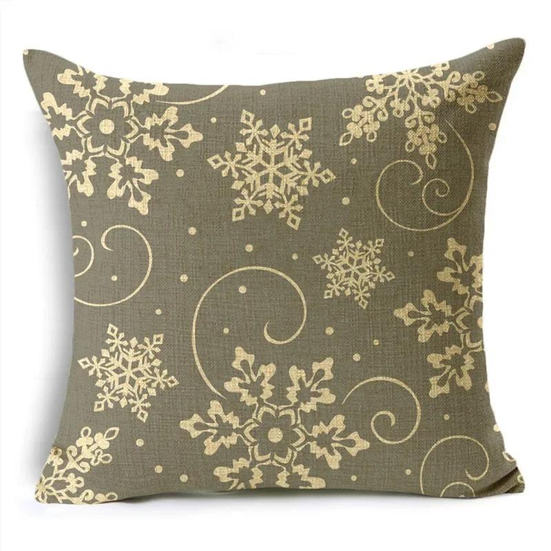 Frohe Weihnachten Pflanzen-Serie Kissenbezüge 40/45/50cm Santa Rentier Schneeflocken Kissenbezug für Sofa Couch Heimdeko