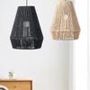 Moderne vevde pendellamper Gårdsstil hengende lampe Håndvevd rottingkurvskjerm For kjøkkenøy Spisestue Gang